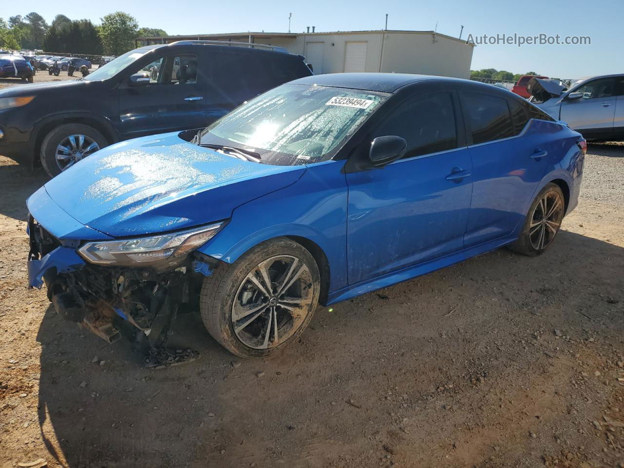 2021 Nissan Sentra Sr Blue vin: 3N1AB8DV2MY287424