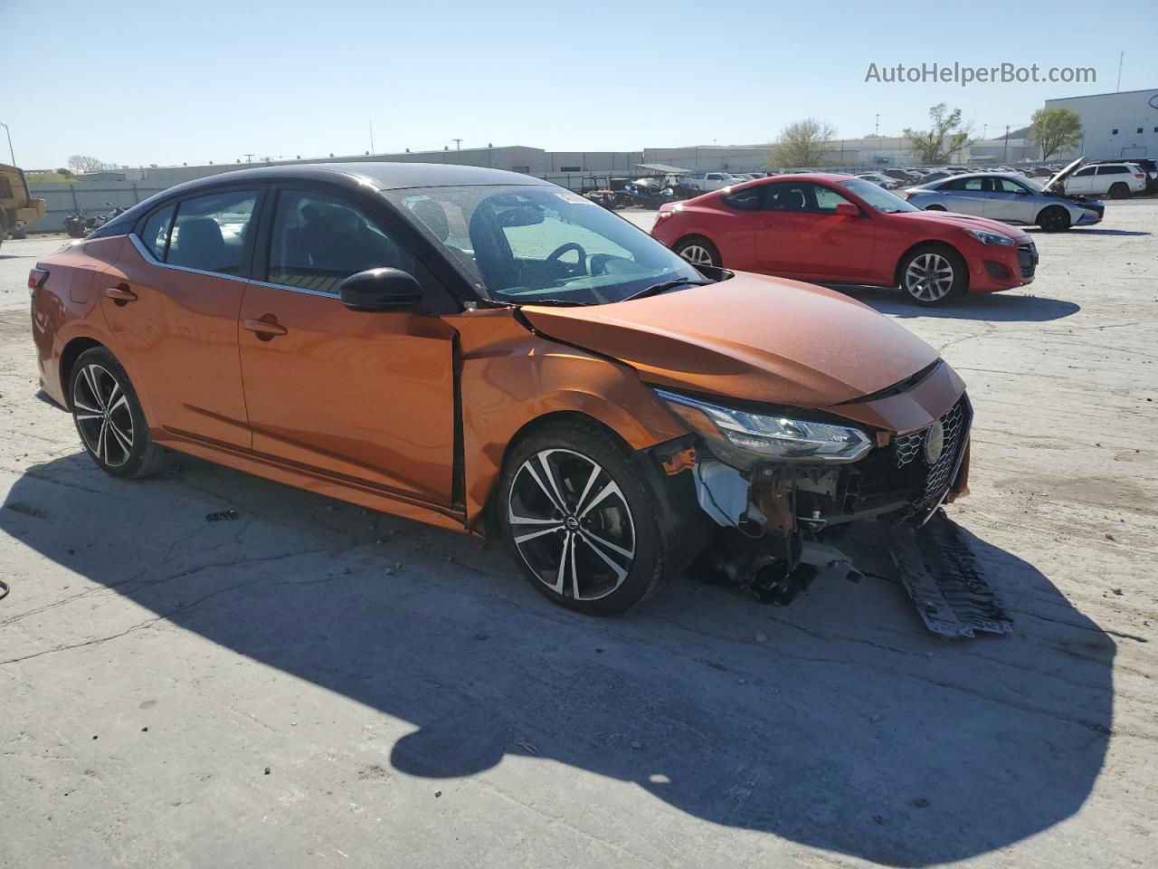 2020 Nissan Sentra Sr Оранжевый vin: 3N1AB8DV3LY268654