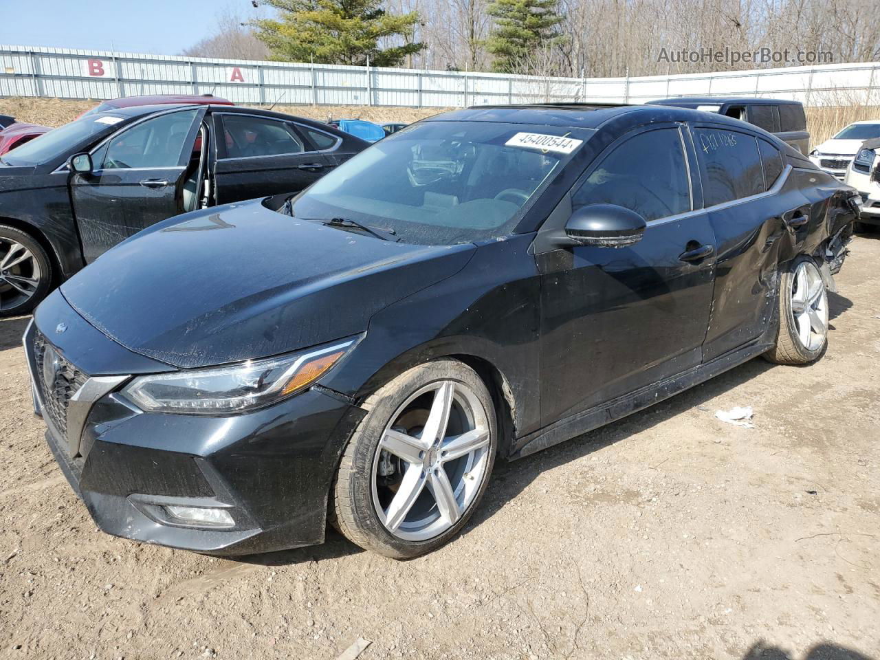 2020 Nissan Sentra Sr Черный vin: 3N1AB8DV3LY280433