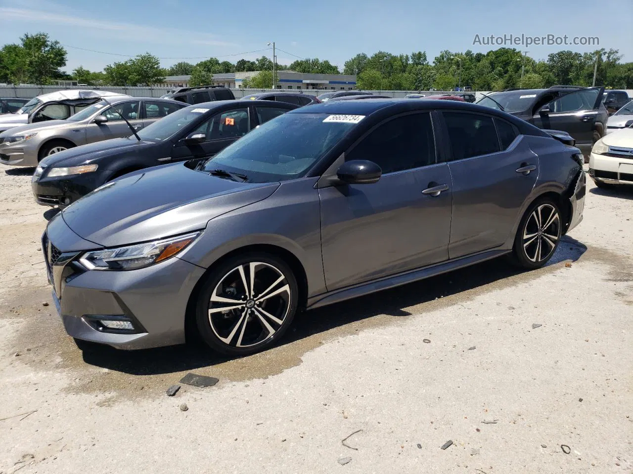 2020 Nissan Sentra Sr Gray vin: 3N1AB8DV3LY300857