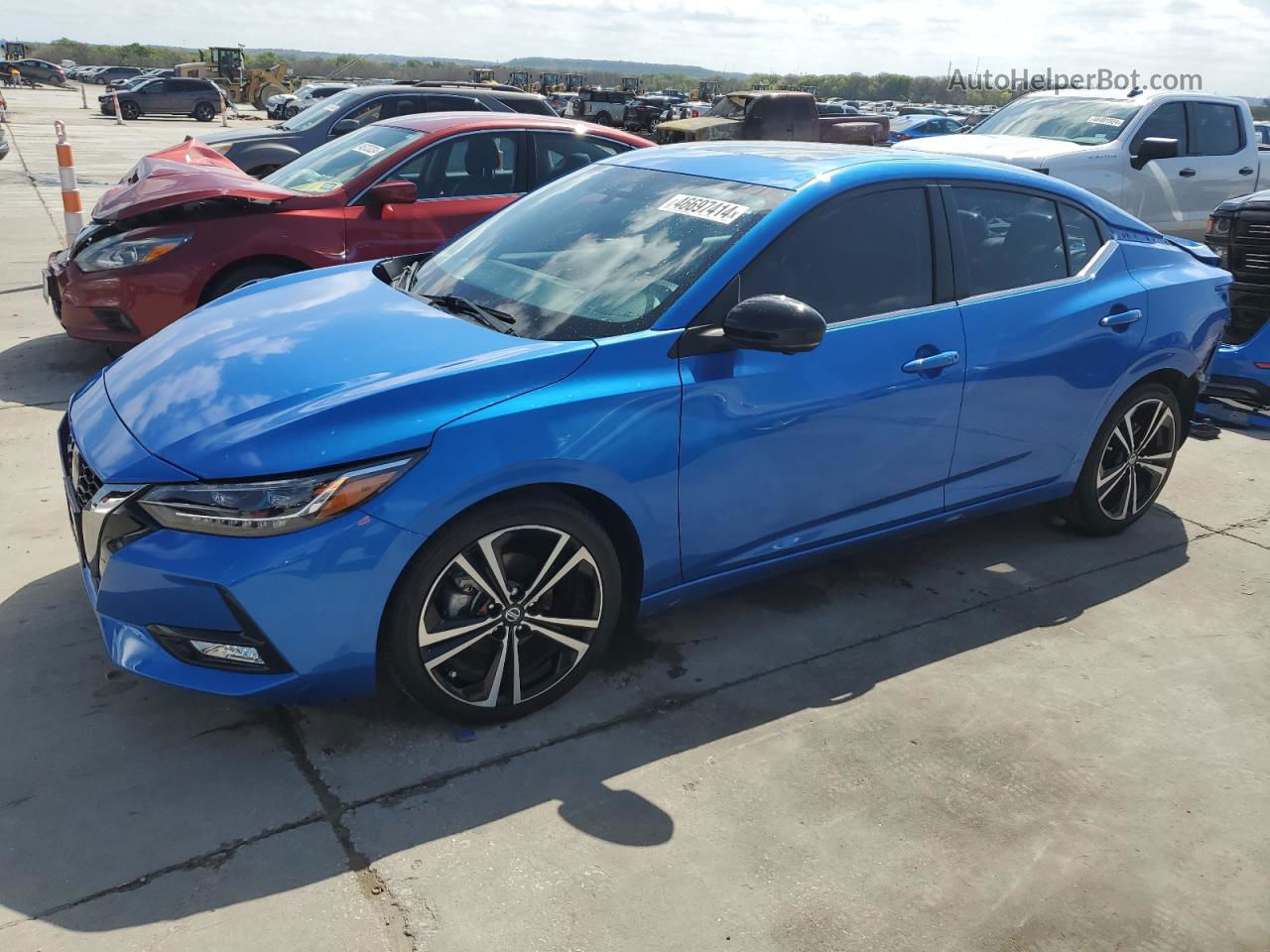 2021 Nissan Sentra Sr Blue vin: 3N1AB8DV4MY244879