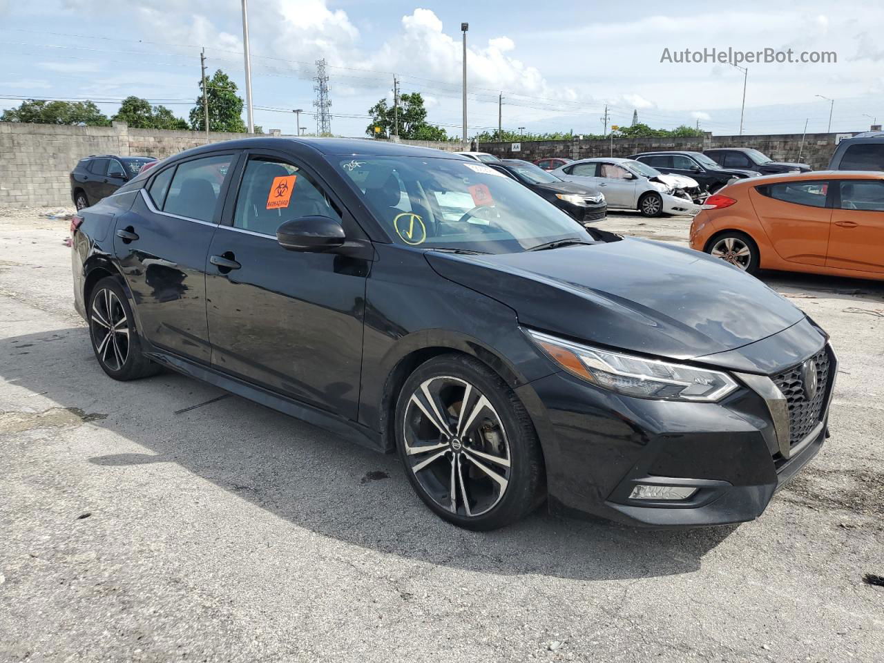 2021 Nissan Sentra Sr Black vin: 3N1AB8DV4MY312226