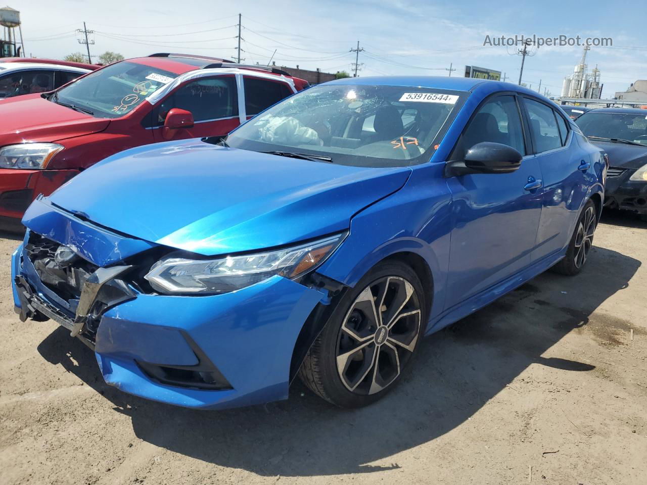 2020 Nissan Sentra Sr Blue vin: 3N1AB8DV5LY207497