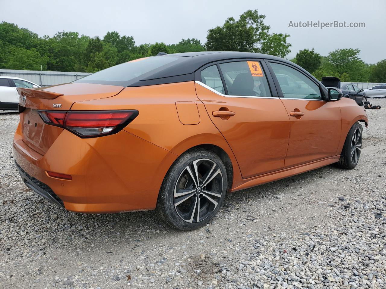 2020 Nissan Sentra Sr Orange vin: 3N1AB8DV5LY222176