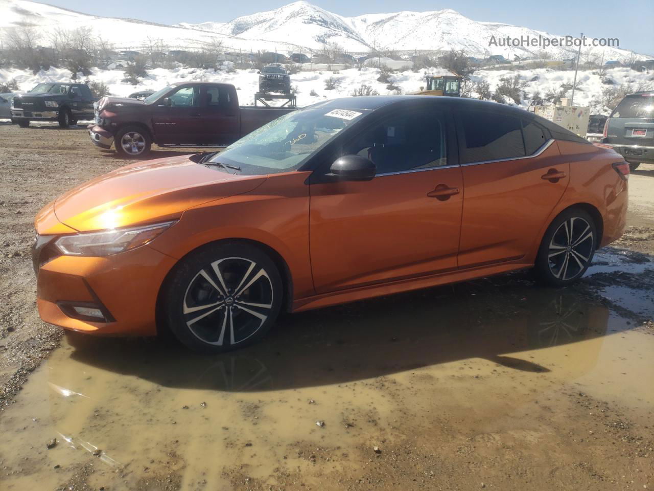 2020 Nissan Sentra Sr Orange vin: 3N1AB8DV5LY251323