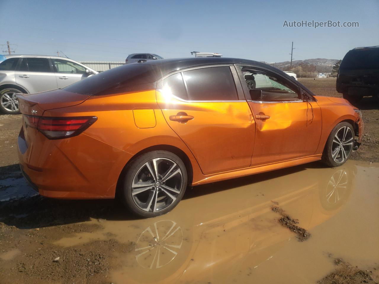 2020 Nissan Sentra Sr Orange vin: 3N1AB8DV5LY251323