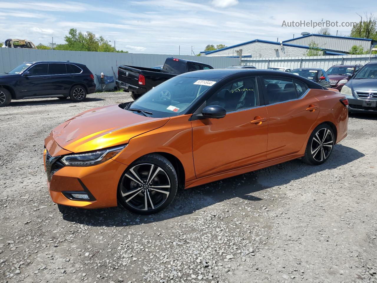 2020 Nissan Sentra Sr Orange vin: 3N1AB8DV5LY287545