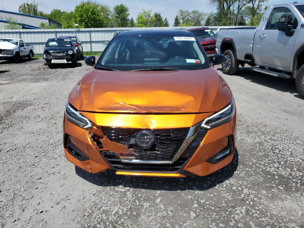 2020 Nissan Sentra Sr Orange vin: 3N1AB8DV5LY287545