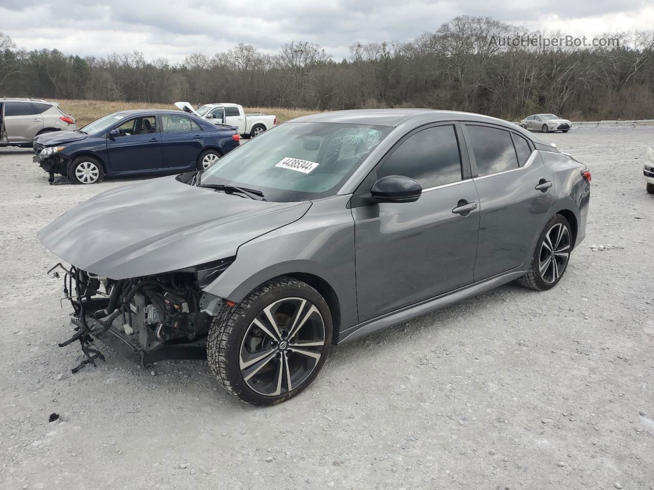 2020 Nissan Sentra Sr Серый vin: 3N1AB8DV5LY293037