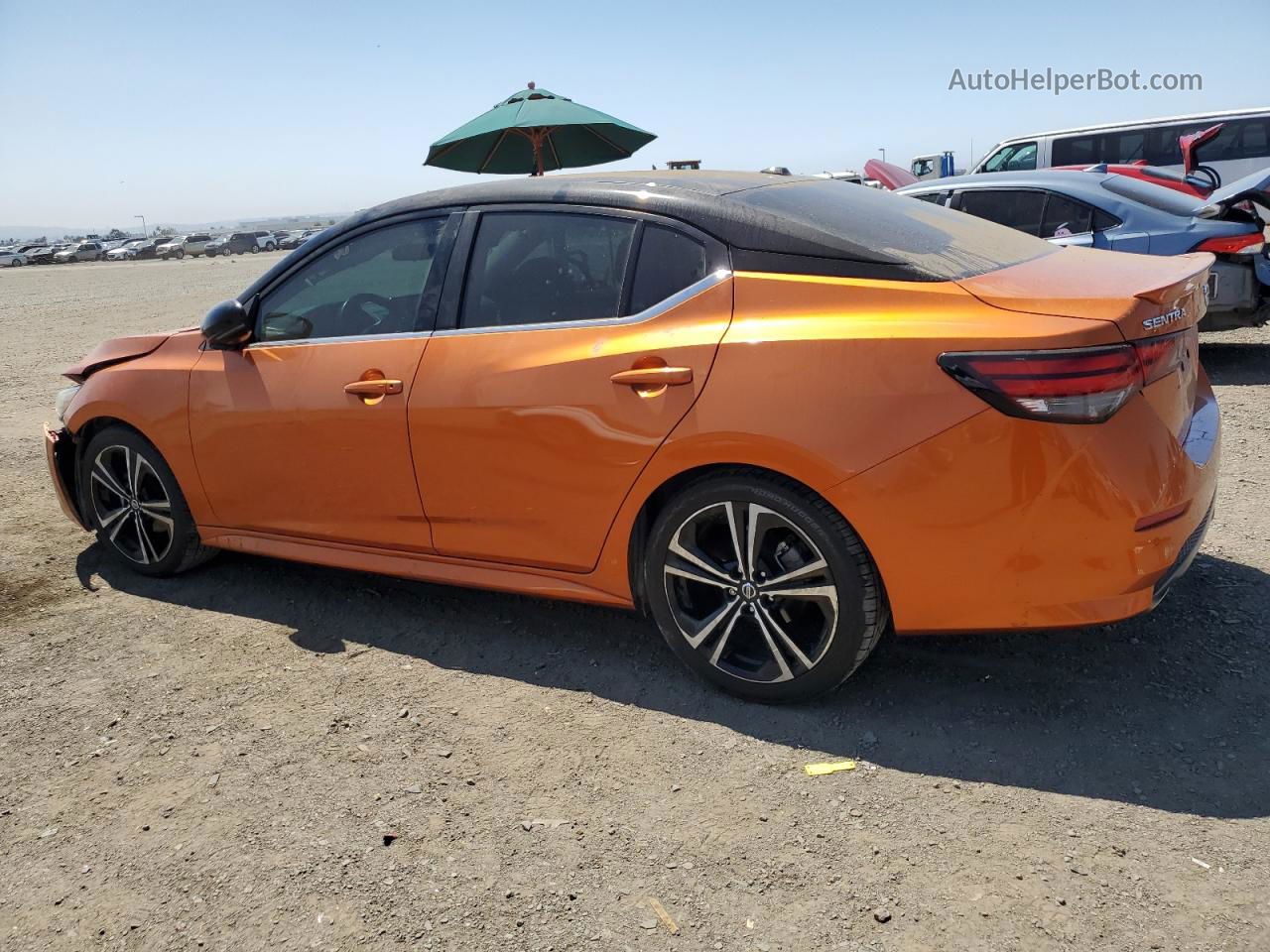 2021 Nissan Sentra Sr Orange vin: 3N1AB8DV5MY230487