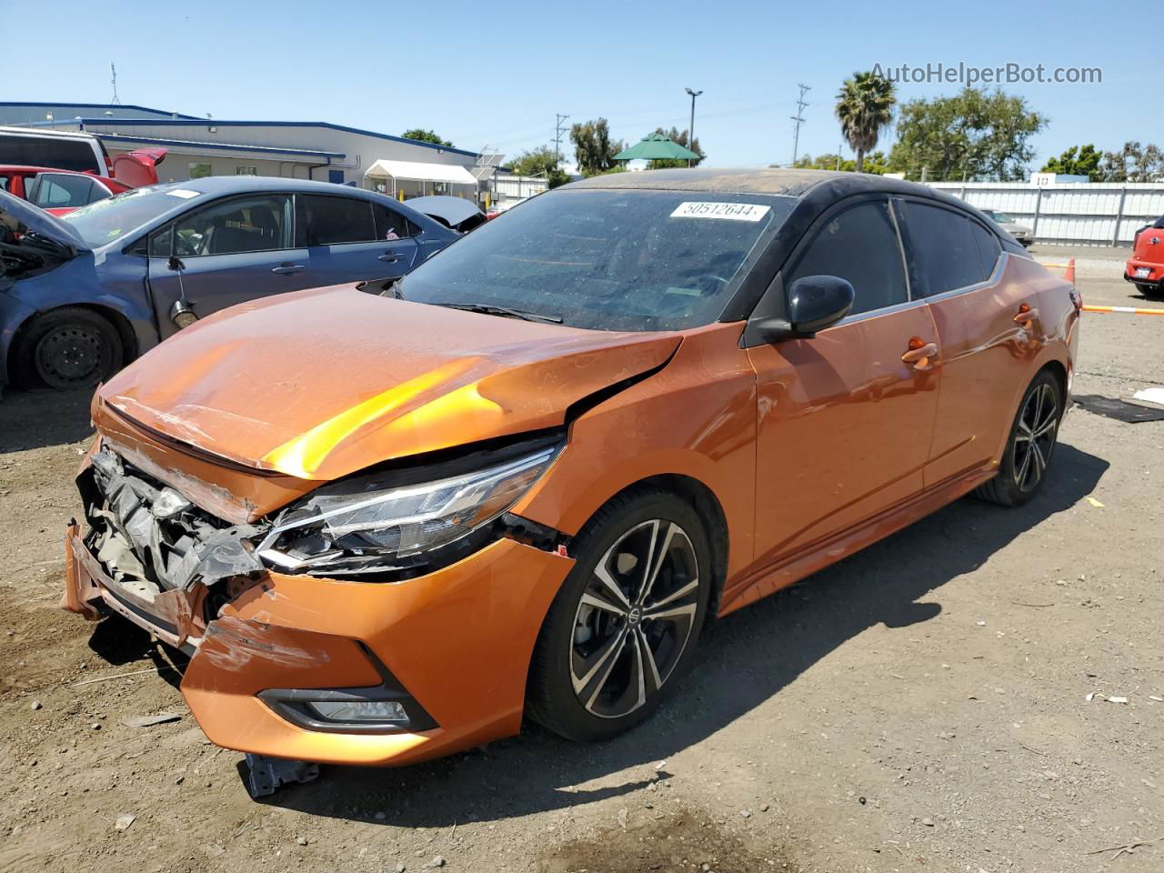 2021 Nissan Sentra Sr Orange vin: 3N1AB8DV5MY230487