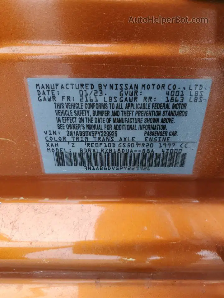 Price & History 2023 Nissan Sentra Sr 2.0l 4 vin