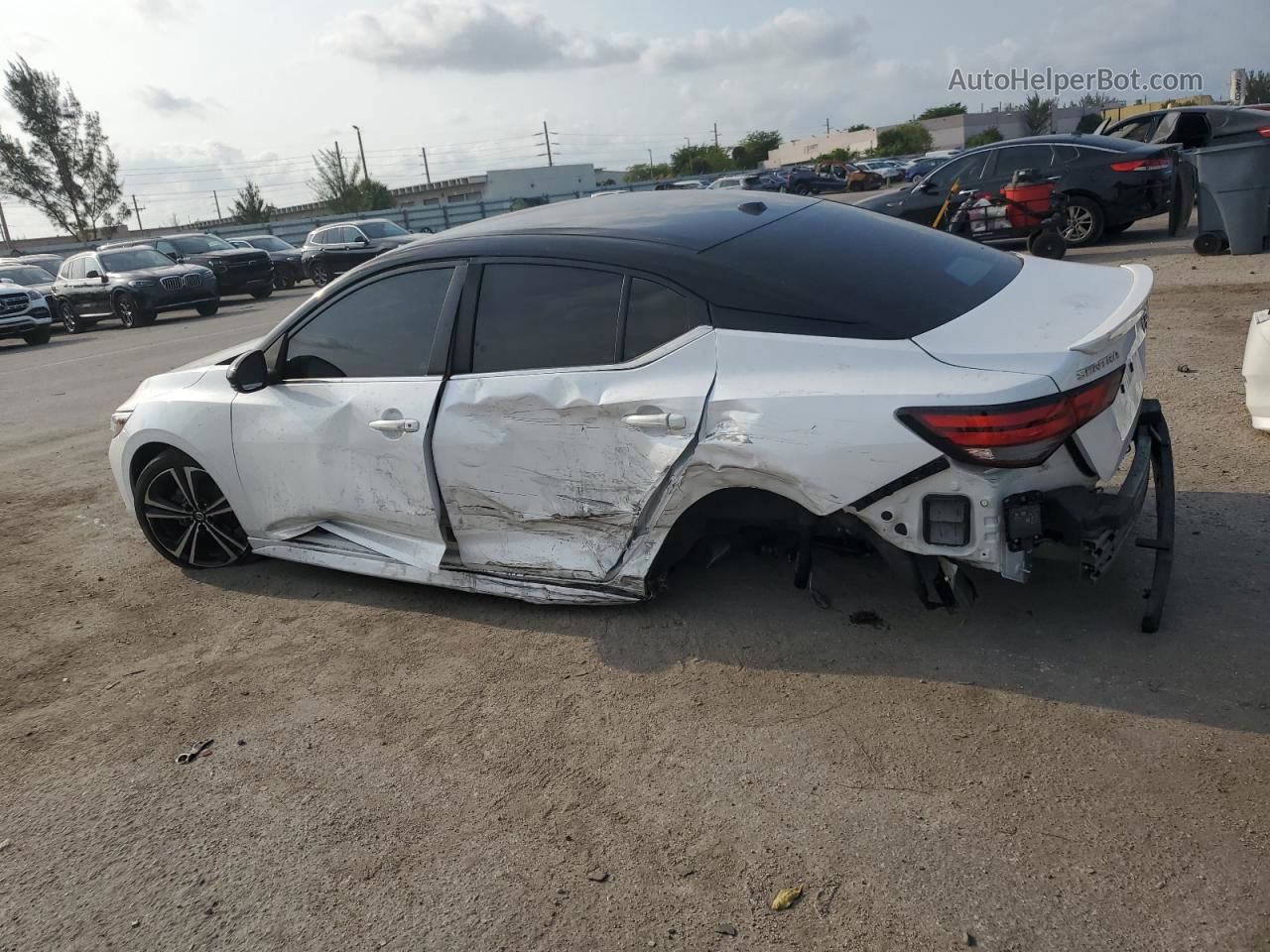 2020 Nissan Sentra Sr Белый vin: 3N1AB8DV7LY275641