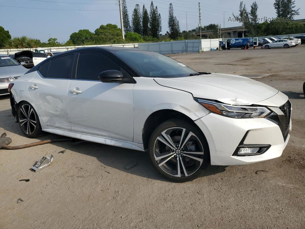 2020 Nissan Sentra Sr White vin: 3N1AB8DV7LY275641