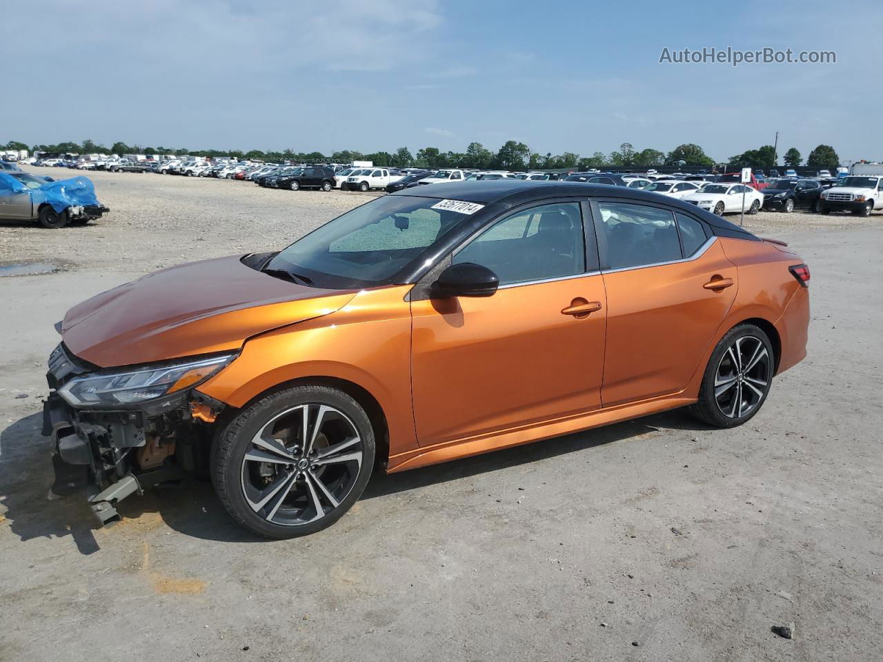 2021 Nissan Sentra Sr Оранжевый vin: 3N1AB8DV7MY237876