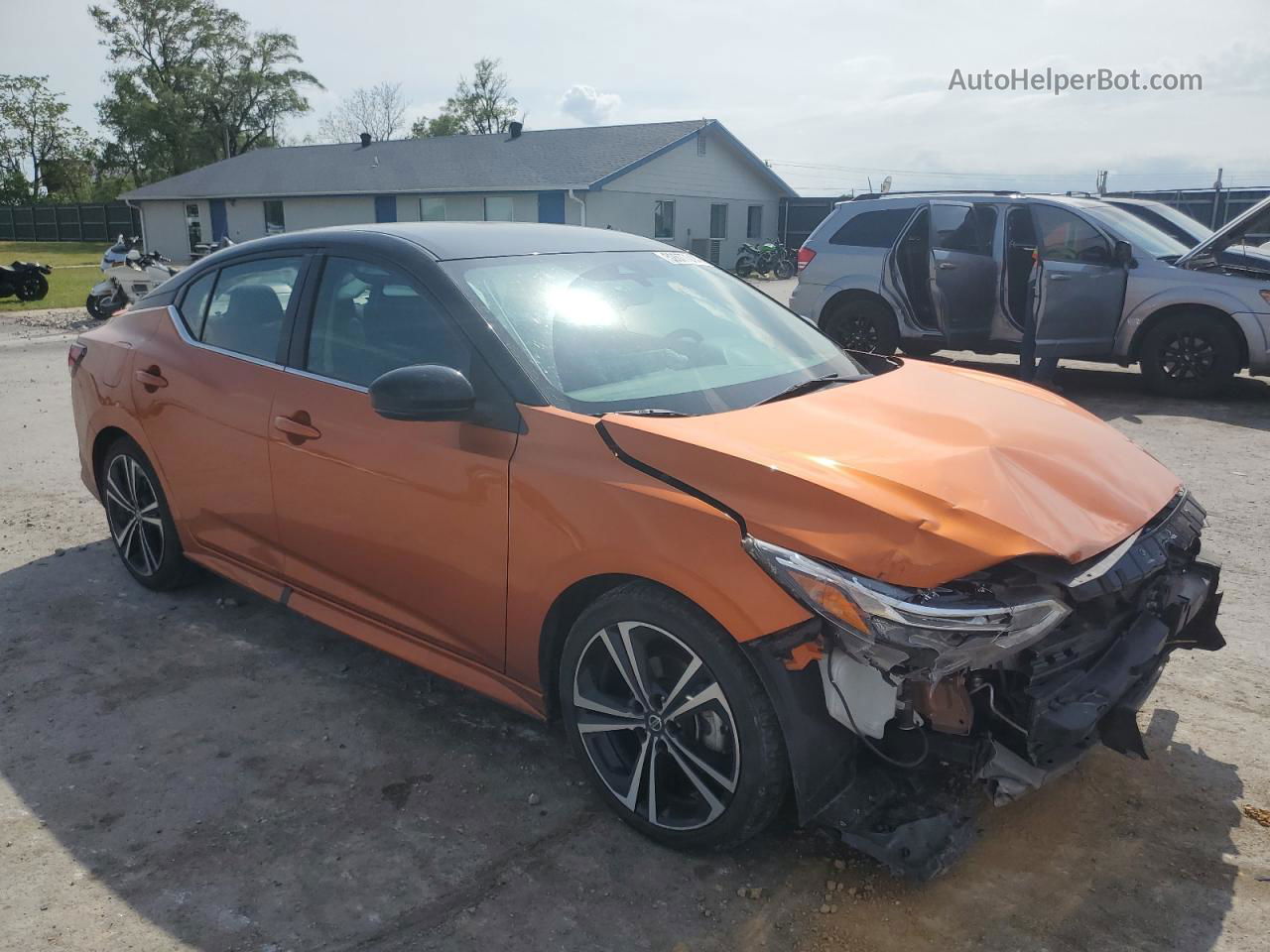 2021 Nissan Sentra Sr Оранжевый vin: 3N1AB8DV7MY237876