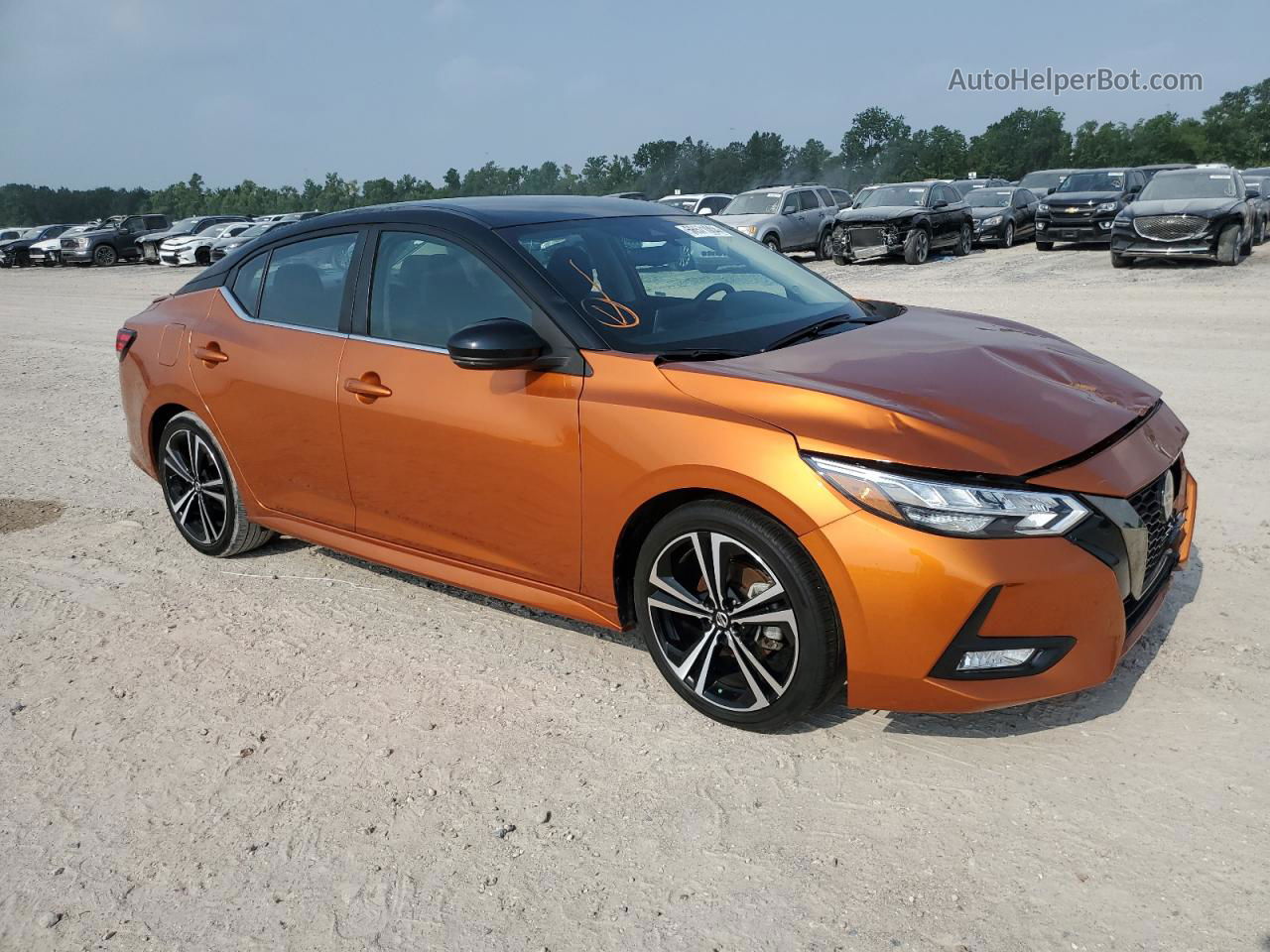 2021 Nissan Sentra Sr Orange vin: 3N1AB8DV7MY275026