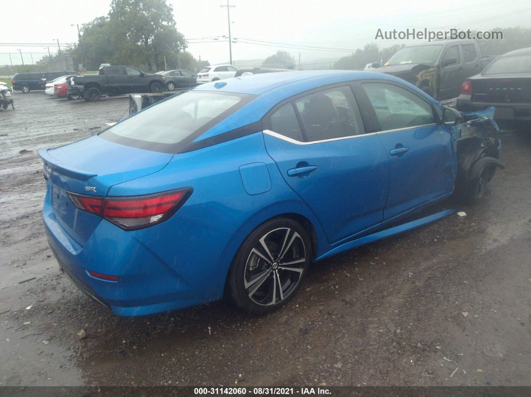 2021 Nissan Sentra Sr Blue vin: 3N1AB8DV8MY207155