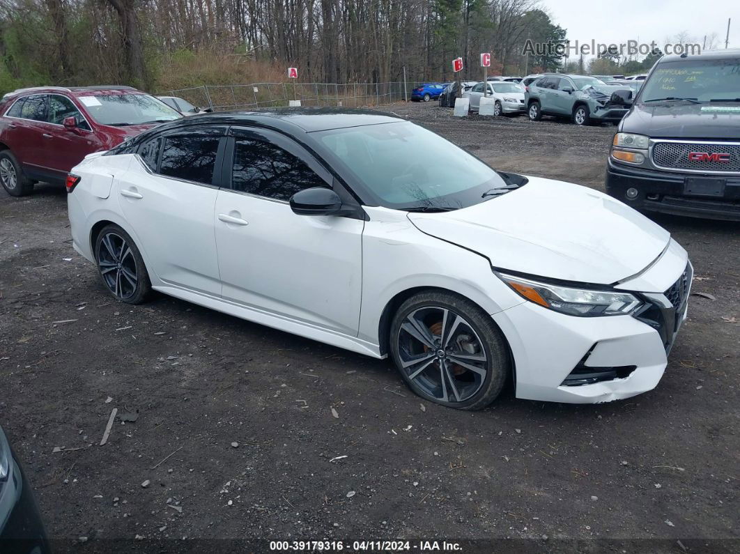 2021 Nissan Sentra Sr Xtronic Cvt White vin: 3N1AB8DV8MY236056