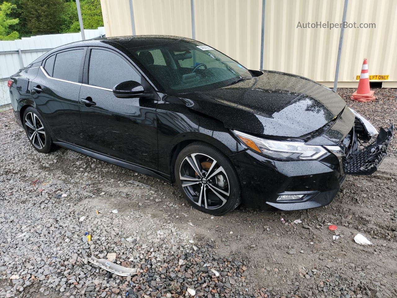 2021 Nissan Sentra Sr Black vin: 3N1AB8DV8MY238180