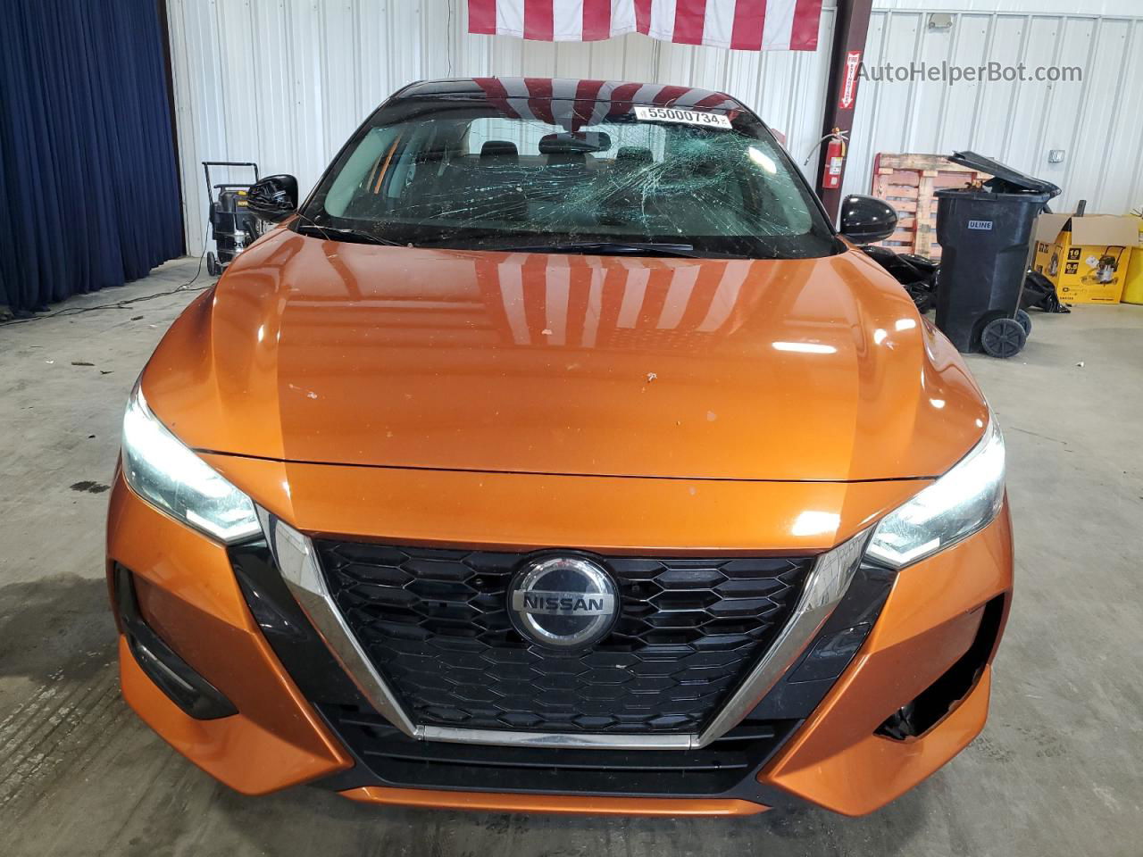 2021 Nissan Sentra Sr Orange vin: 3N1AB8DV9MY259975