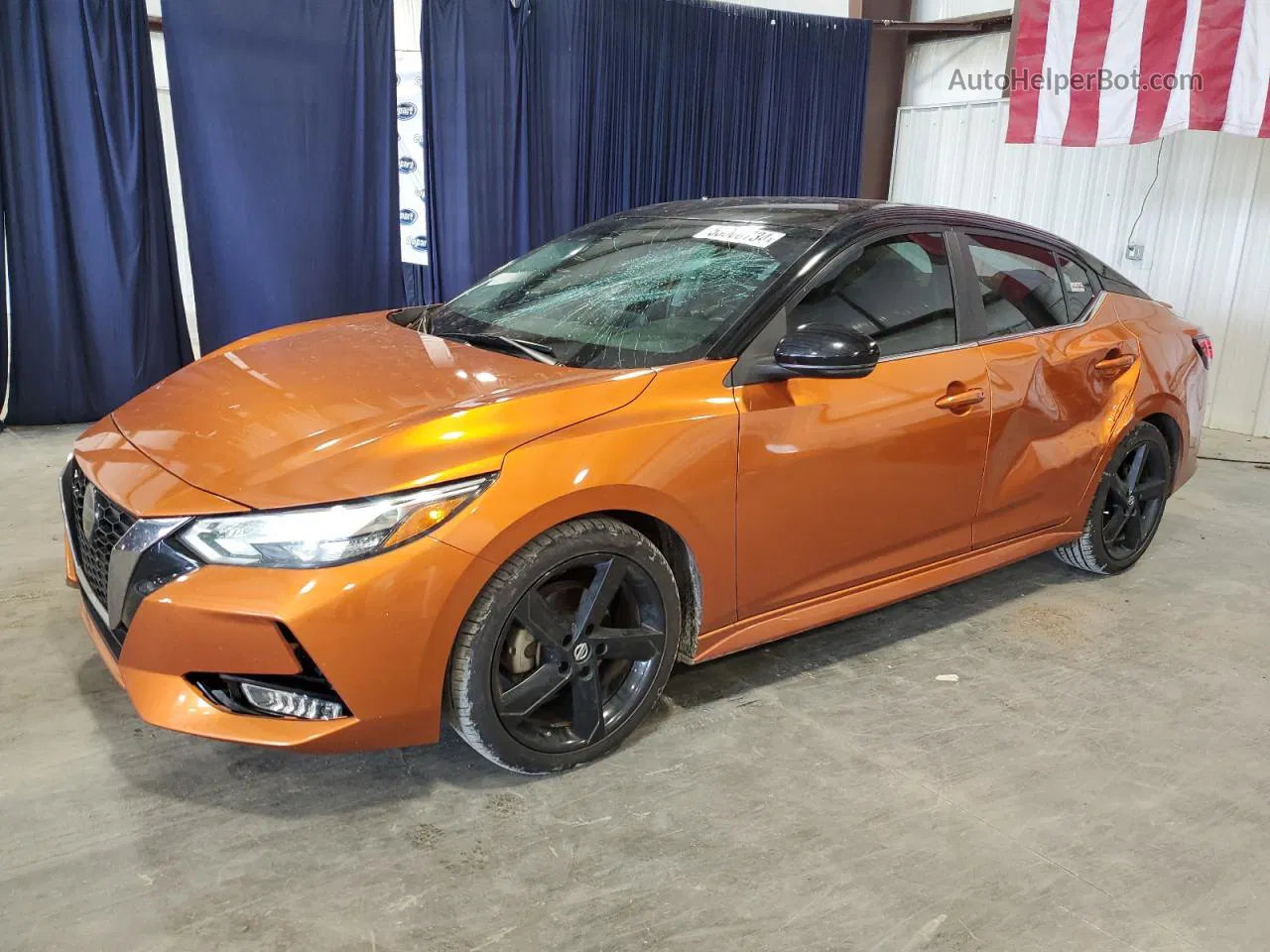 2021 Nissan Sentra Sr Orange vin: 3N1AB8DV9MY259975