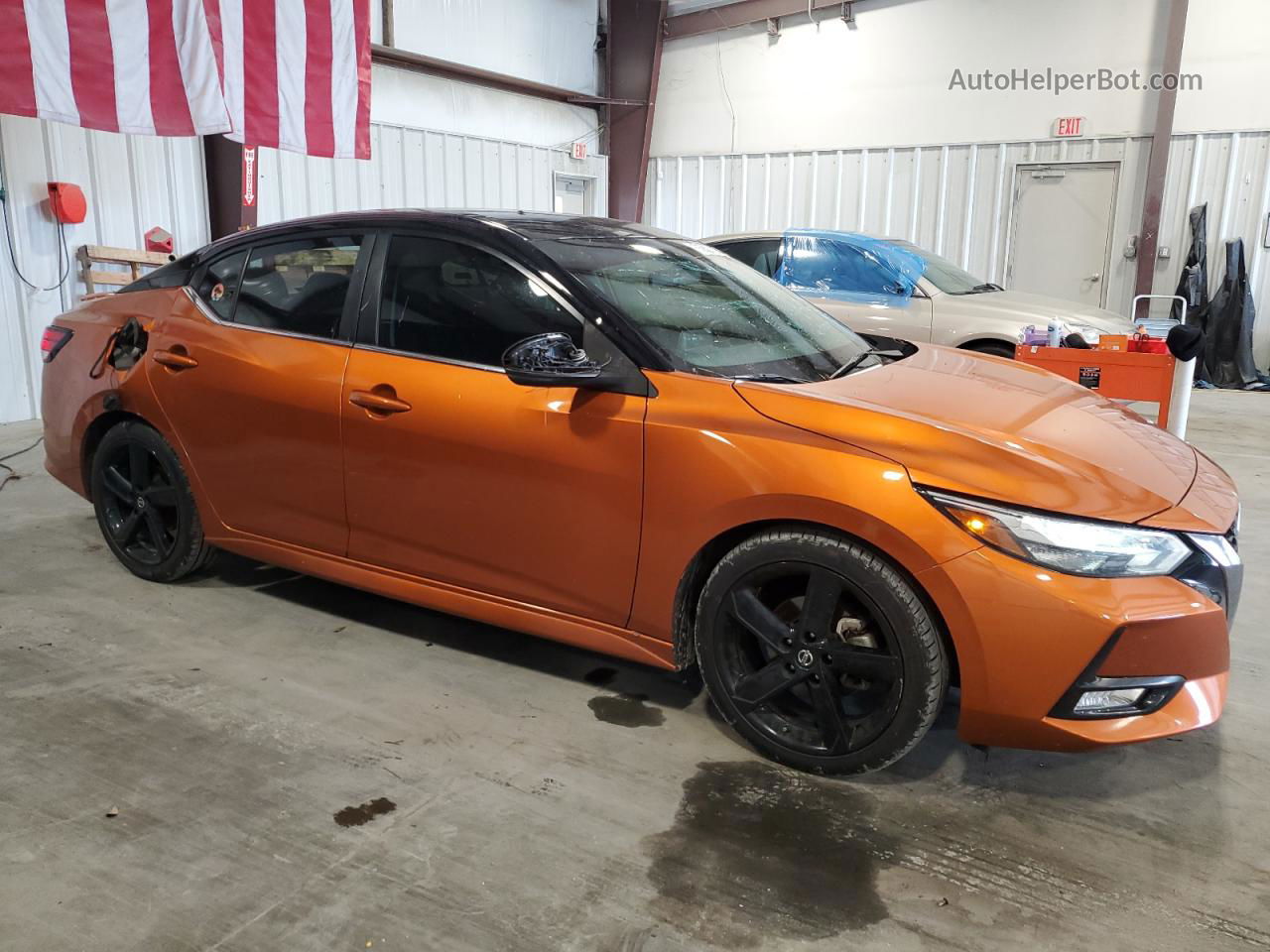 2021 Nissan Sentra Sr Orange vin: 3N1AB8DV9MY259975