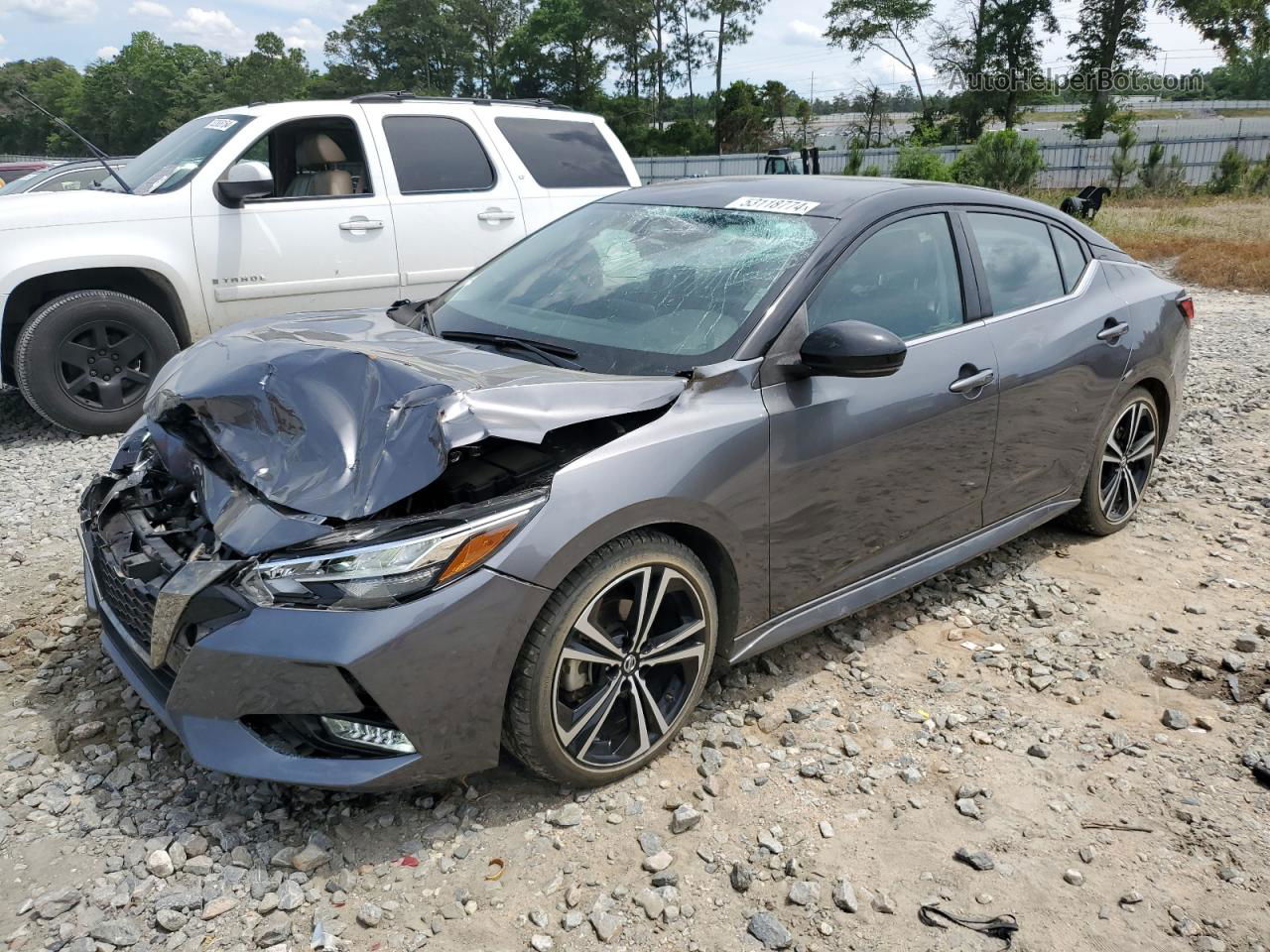 2021 Nissan Sentra Sr Gray vin: 3N1AB8DV9MY321763