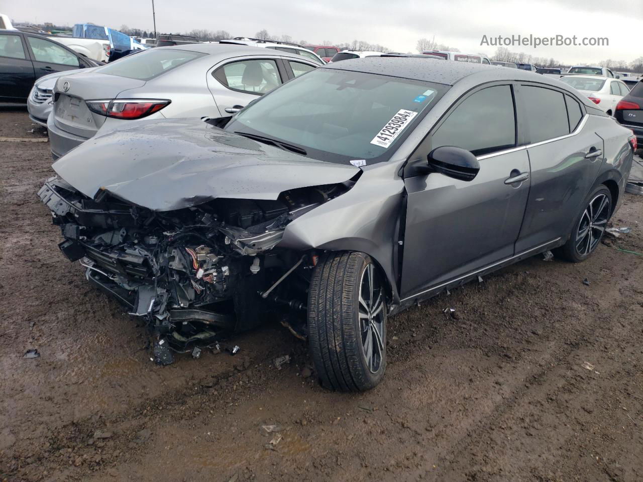 2023 Nissan Sentra Sr Gray vin: 3N1AB8DV9PY263240