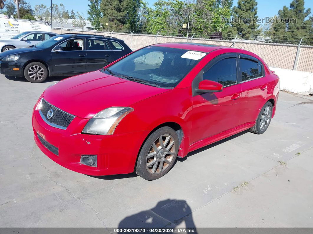 2012 Nissan Sentra Se-r Red vin: 3N1BB6AP0CL740563