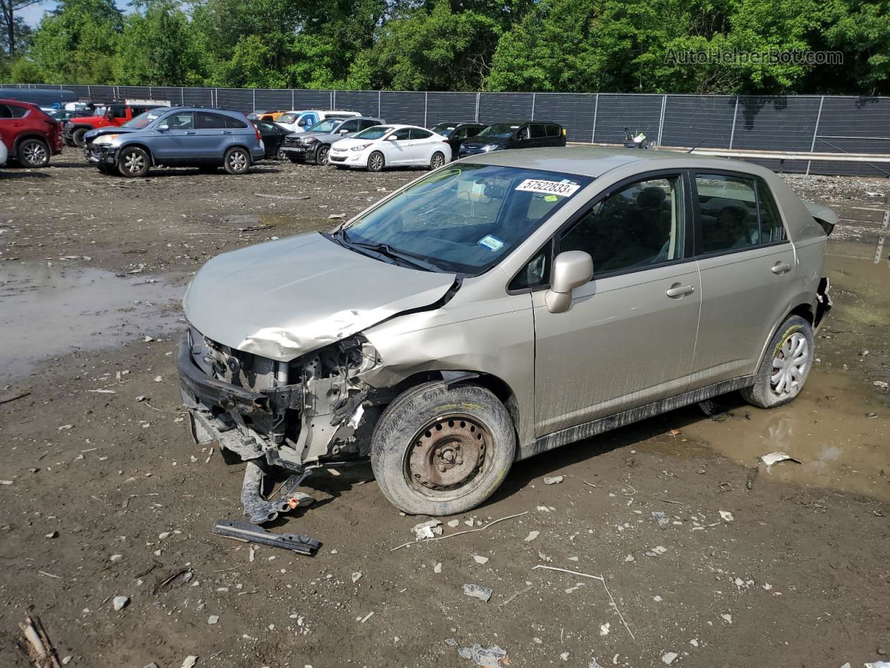 2009 Nissan Versa S Beige vin: 3N1BC11E19L490712