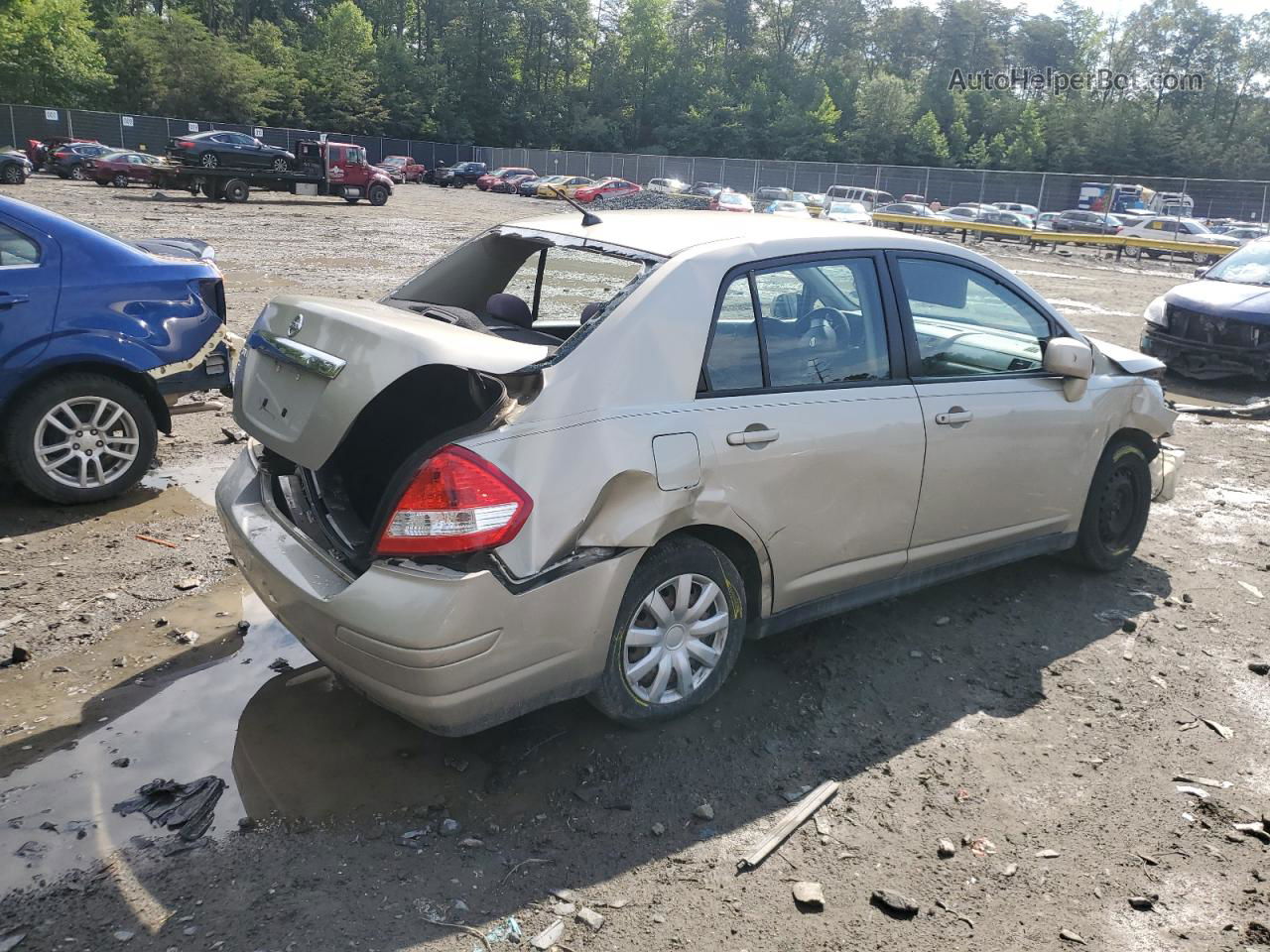 2009 Nissan Versa S Beige vin: 3N1BC11E19L490712