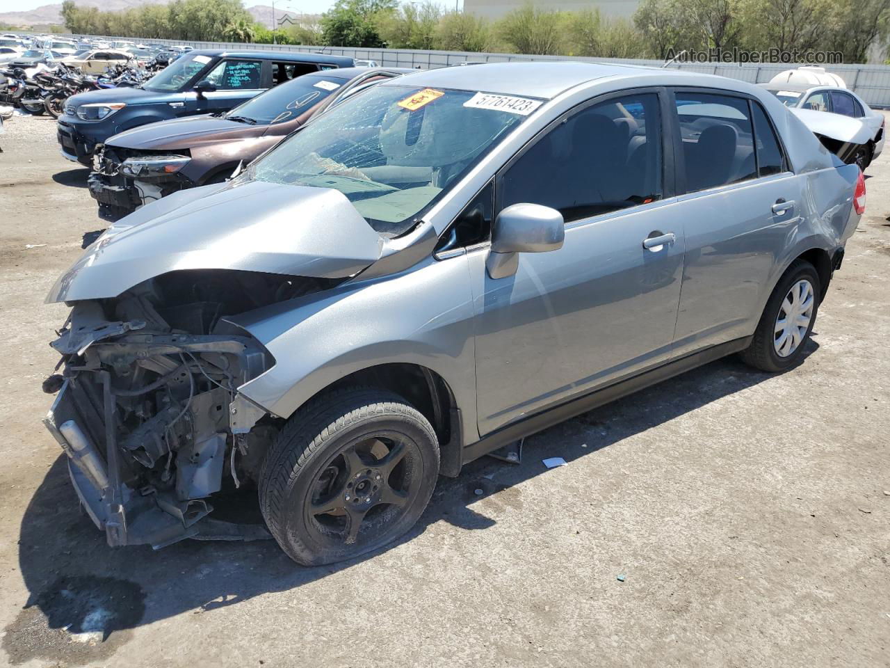 2009 Nissan Versa S Gray vin: 3N1BC11E29L367386