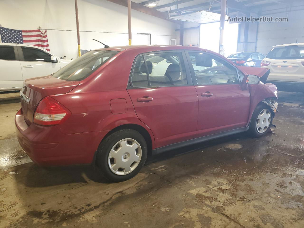 2009 Nissan Versa S Burgundy vin: 3N1BC11E69L450013