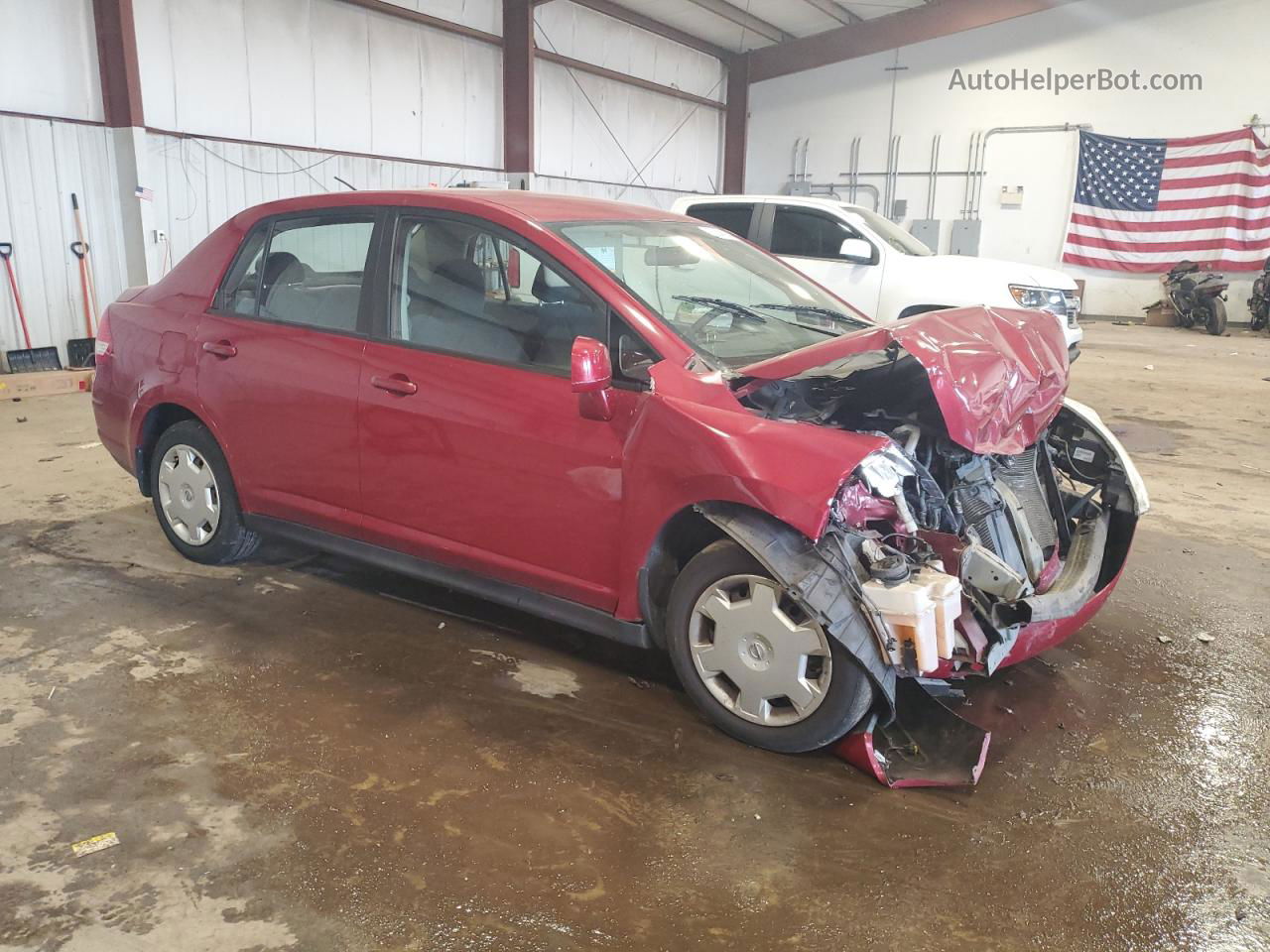 2009 Nissan Versa S Burgundy vin: 3N1BC11E69L450013