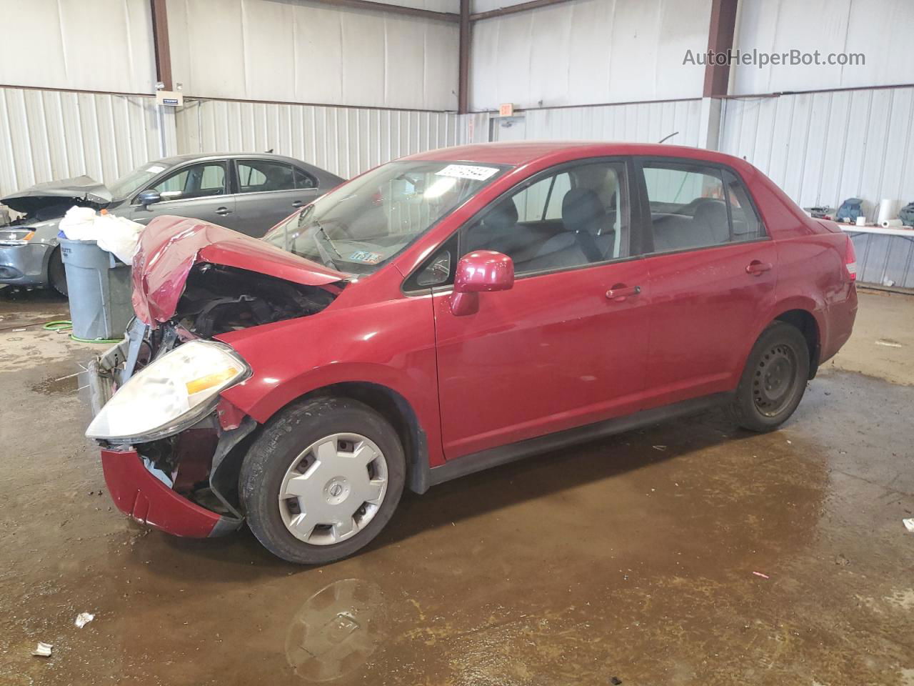 2009 Nissan Versa S Burgundy vin: 3N1BC11E69L450013