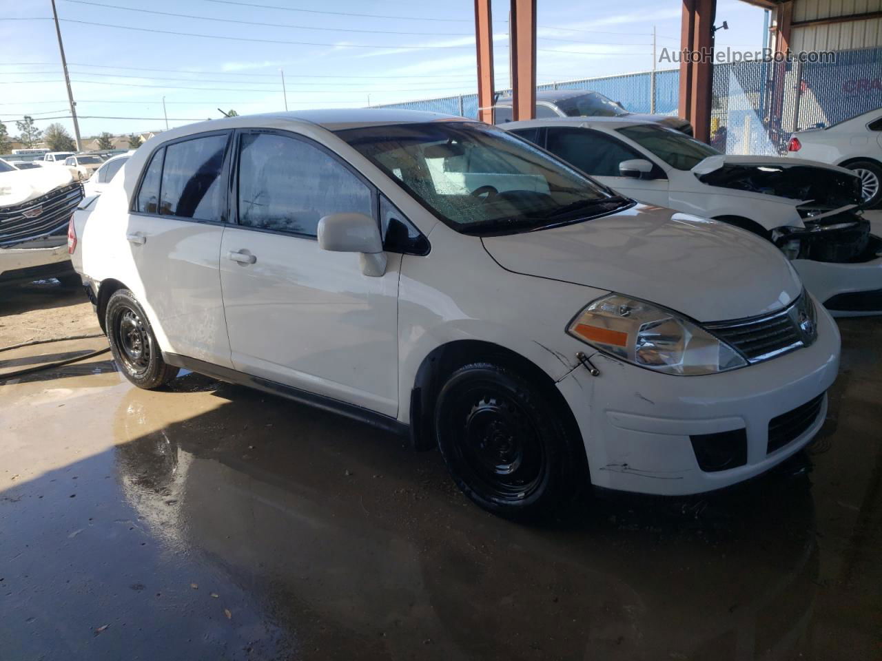 2009 Nissan Versa S White vin: 3N1BC11E79L466561