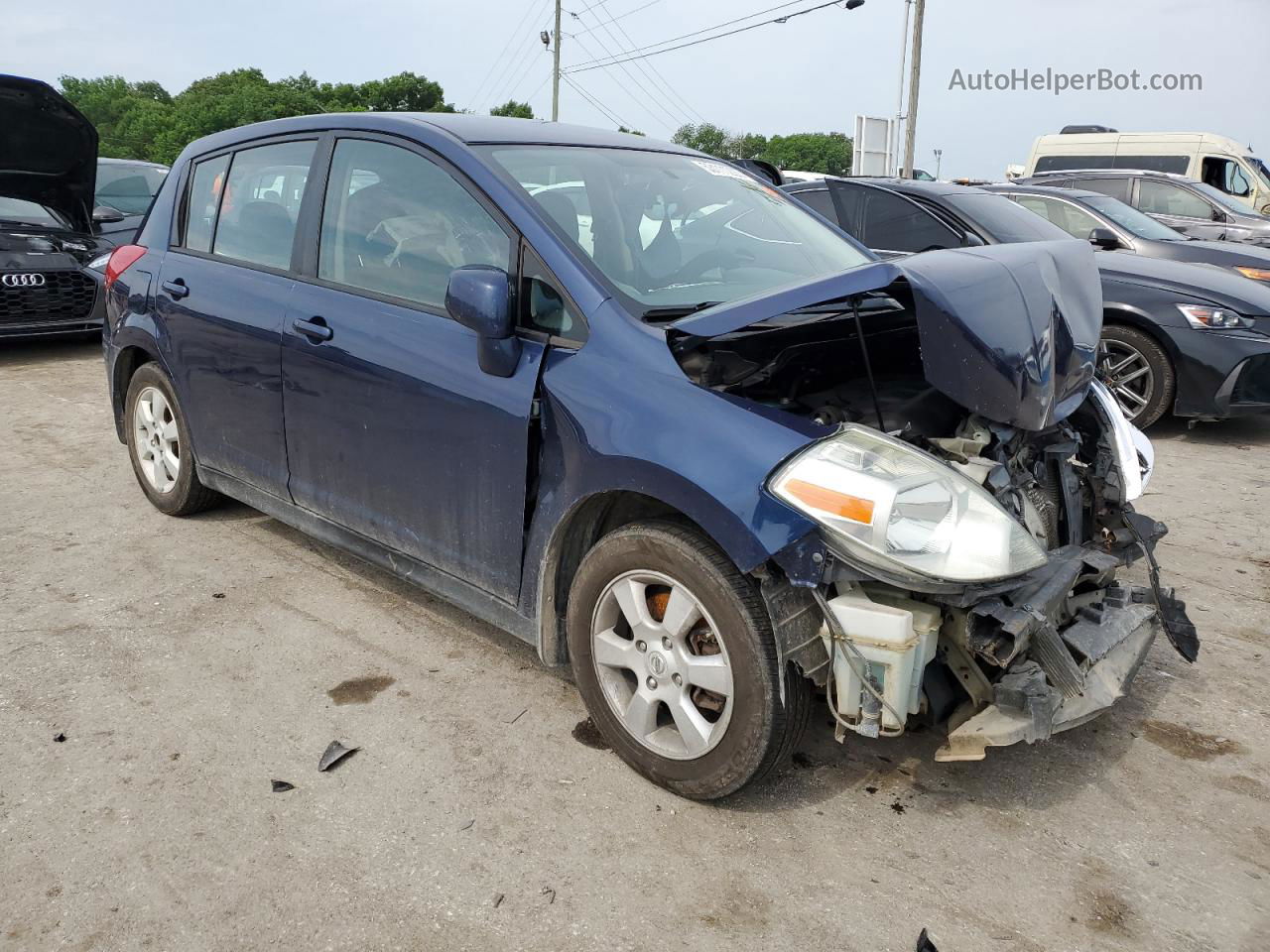 2009 Nissan Versa S Blue vin: 3N1BC13E29L375288