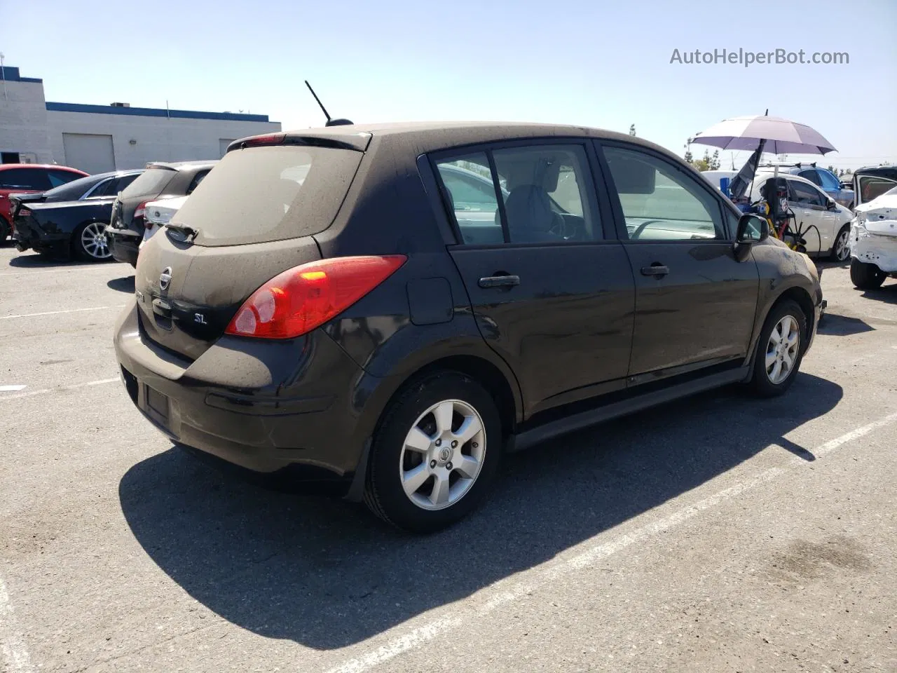 2009 Nissan Versa S Black vin: 3N1BC13E39L371752