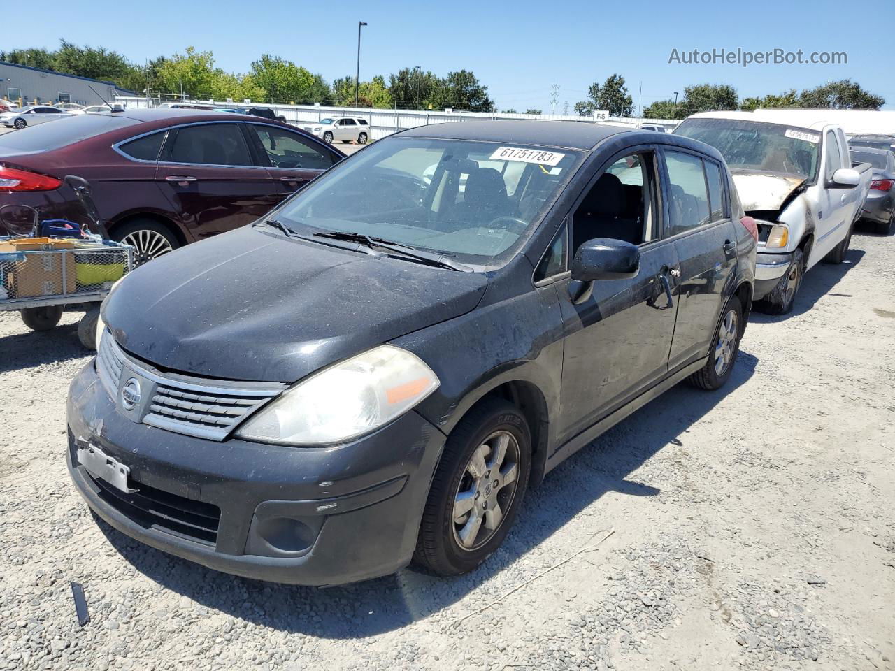 2009 Nissan Versa S Black vin: 3N1BC13E59L410261