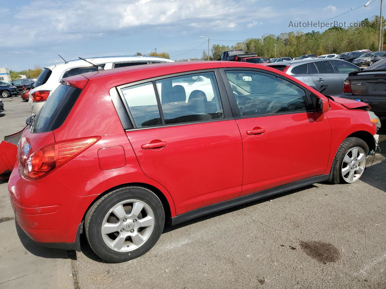 2009 Nissan Versa S Красный vin: 3N1BC13E69L409183