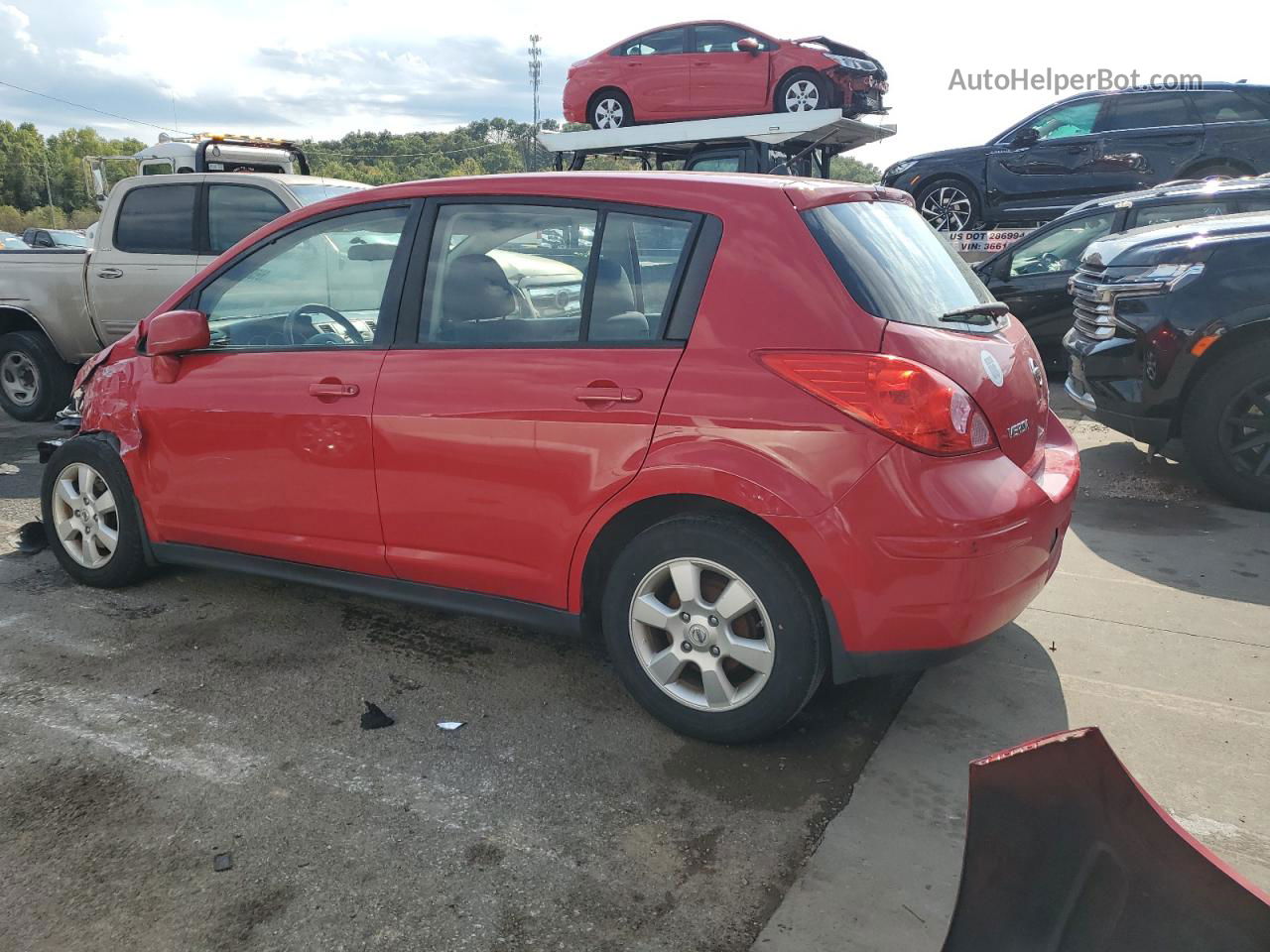 2009 Nissan Versa S Red vin: 3N1BC13E69L409183