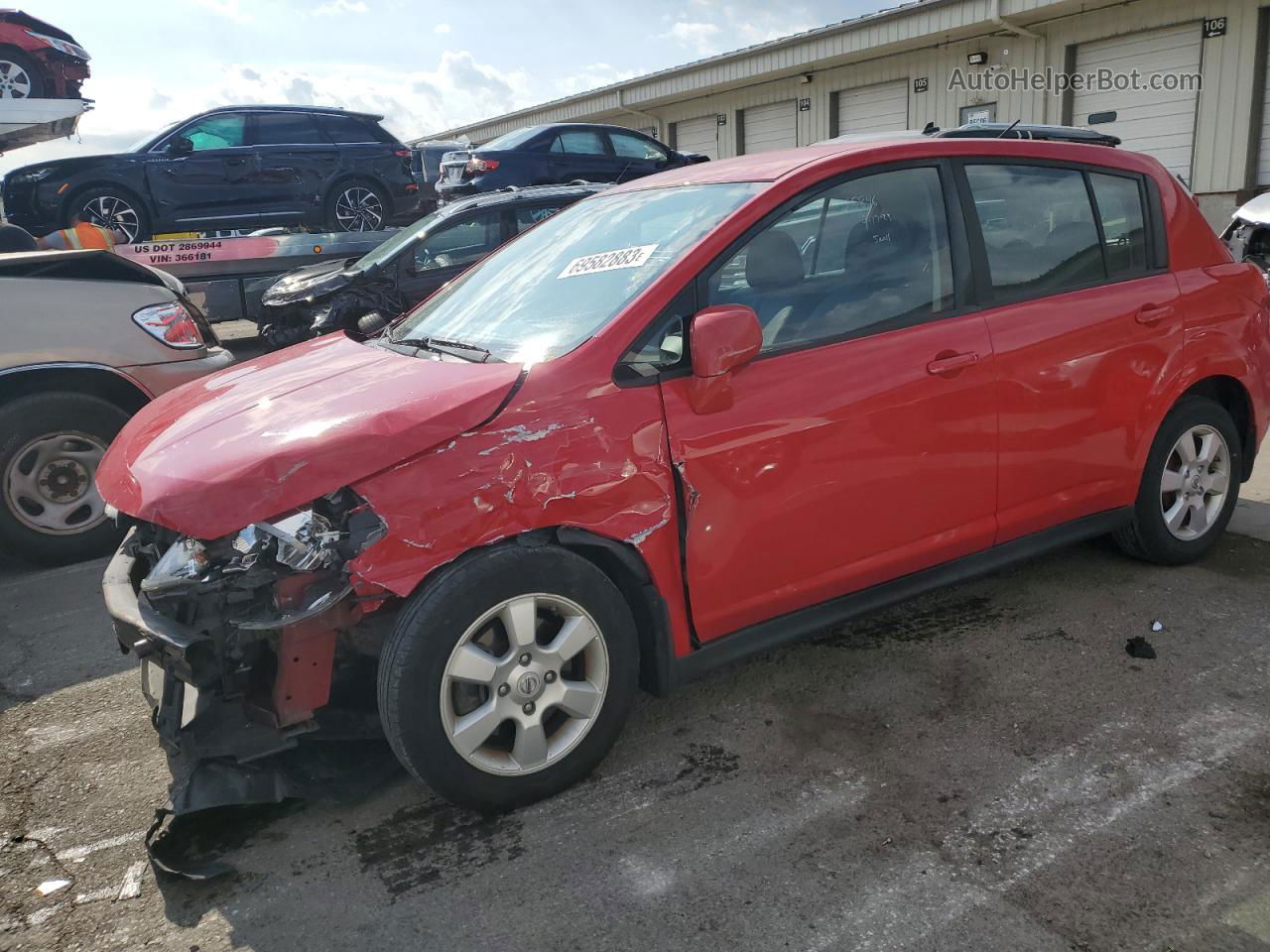 2009 Nissan Versa S Red vin: 3N1BC13E69L409183