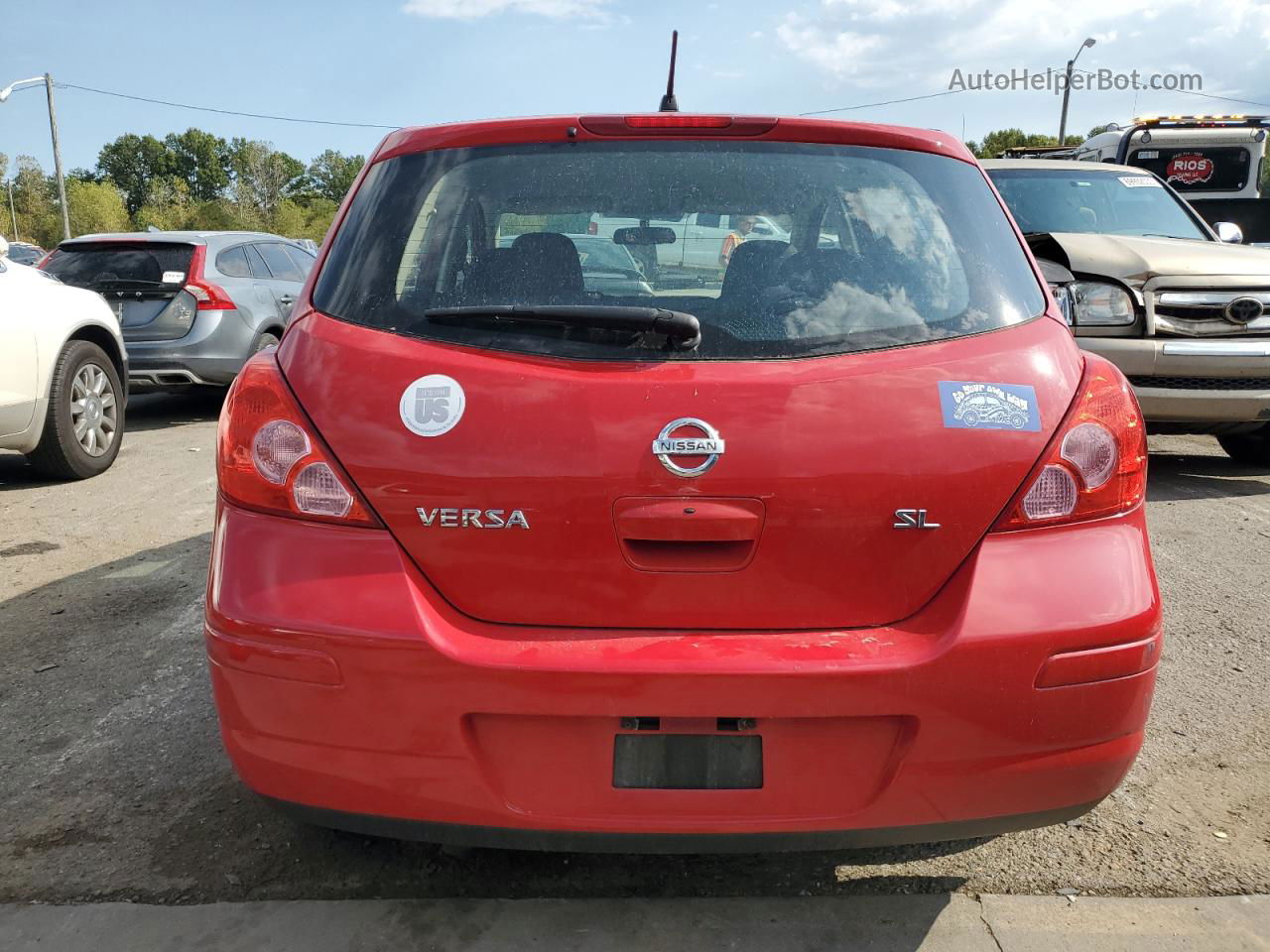 2009 Nissan Versa S Красный vin: 3N1BC13E69L409183