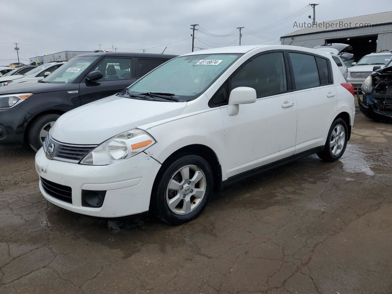 2009 Nissan Versa S White vin: 3N1BC13E69L414206