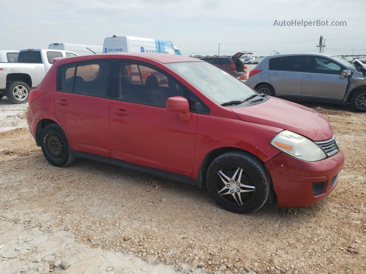 2009 Nissan Versa S Red vin: 3N1BC13E69L455659