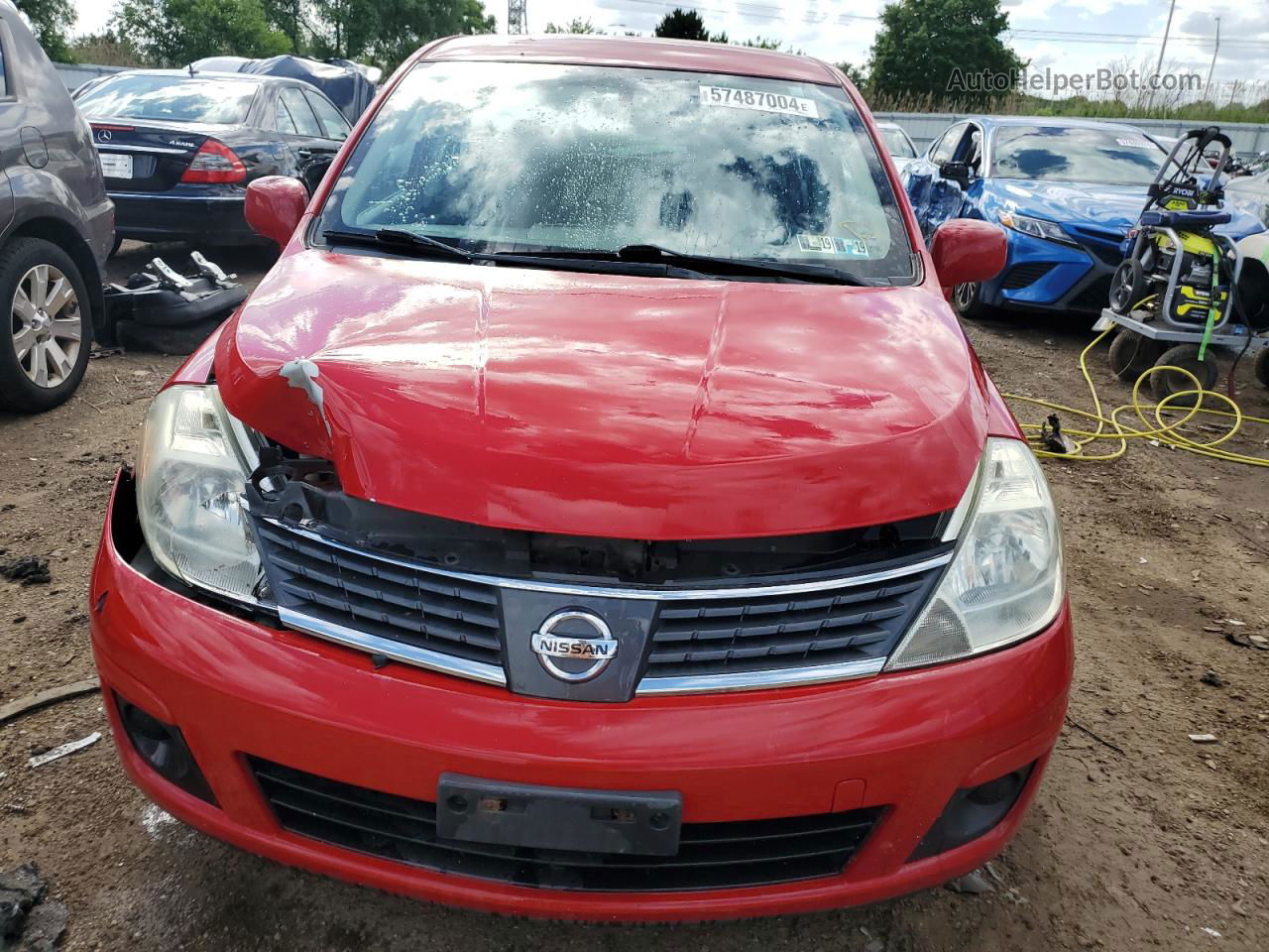 2009 Nissan Versa S Red vin: 3N1BC13E79L352136