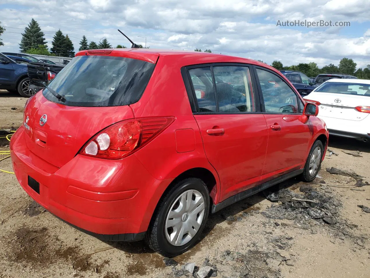 2009 Nissan Versa S Red vin: 3N1BC13E79L352136