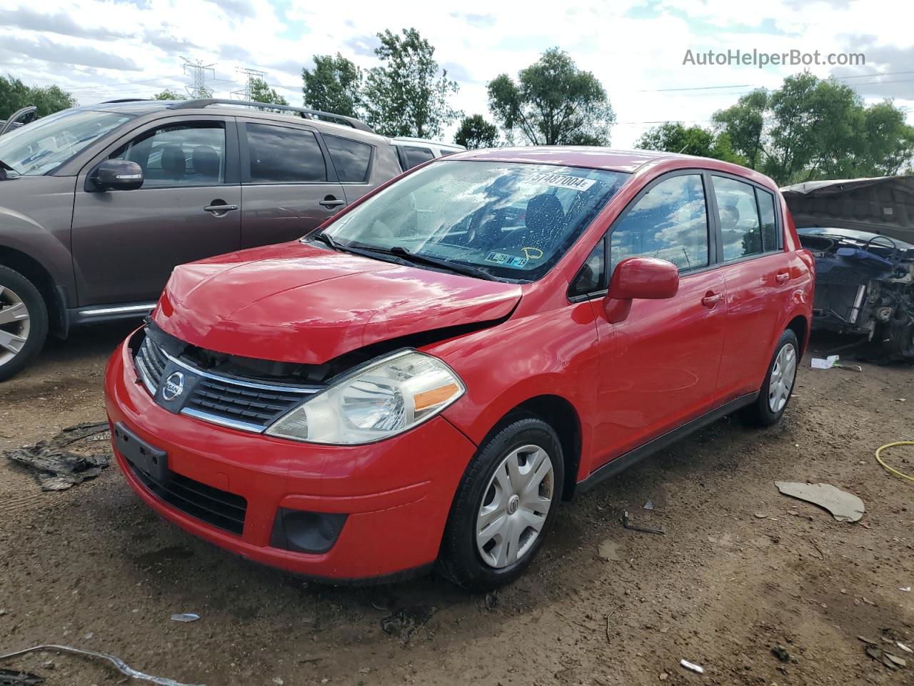 2009 Nissan Versa S Red vin: 3N1BC13E79L352136