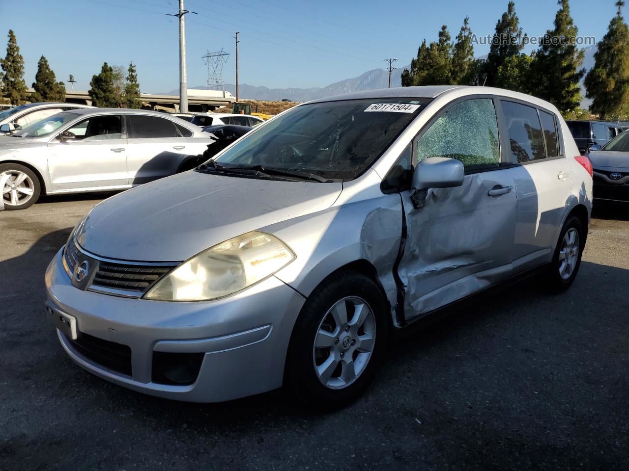 2009 Nissan Versa S Silver vin: 3N1BC13E89L387445